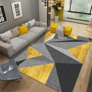 Tapis Design Jaune Luxe Minimaliste