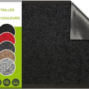 Tapis d'entrée antidérapant noir