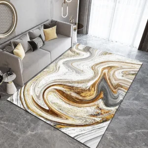 Tapis Luxe Platine Abstrait