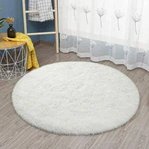 Tapis Rond Shaggy Ultra Doux