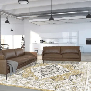 Vamcheer Tapis Vintage Jaune