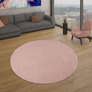 Tapis Rond Design Rose