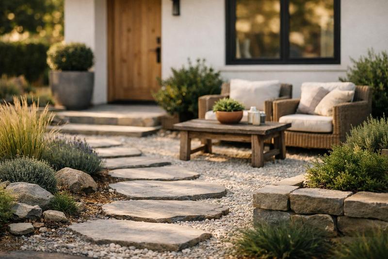 Aménagement devant maison pas cher : idées simples et durables