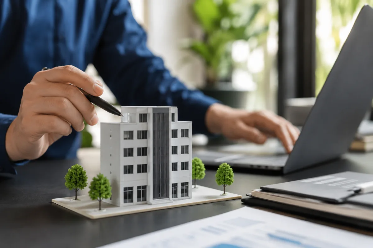 Décret tertiaire valeur absolue : choisir la bonne option pour votre bâtiment Gros plan sur un compteur électrique numérique installé dans un tableau de bord de bâtiment tertiaire