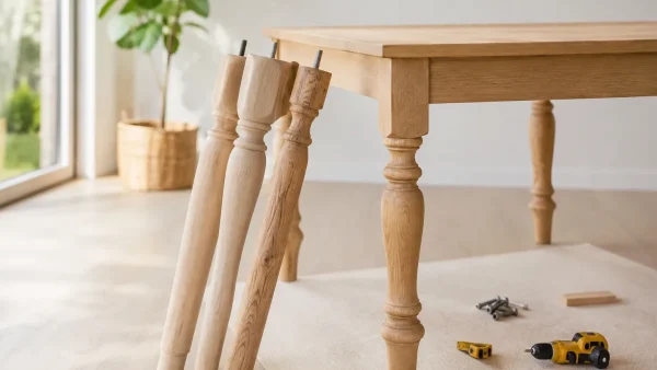 Choisir et installer des pieds de table en bois avec succès