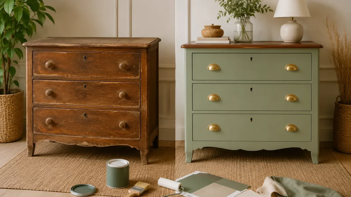 Inspirez-vous du relooking de meuble avant et après pour créer