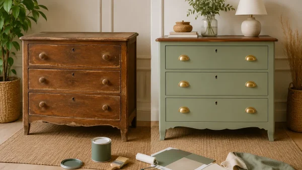 Inspirez-vous du relooking de meuble avant et après pour créer