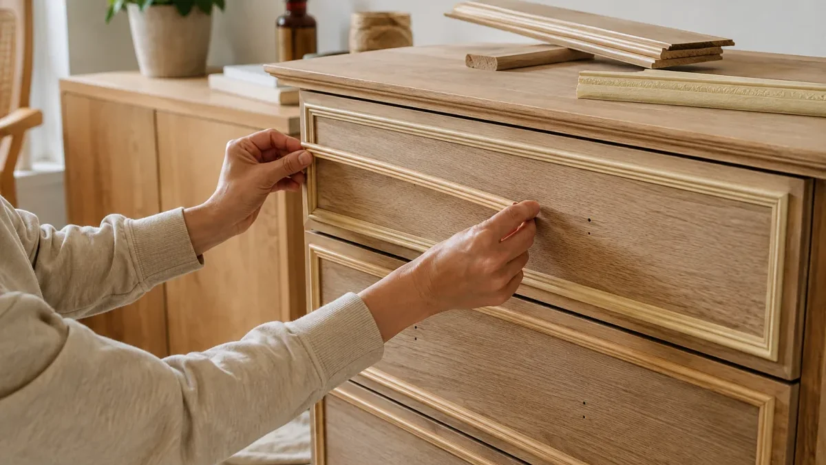 Poser une moulure sur du bois pour transformer votre déco avec style