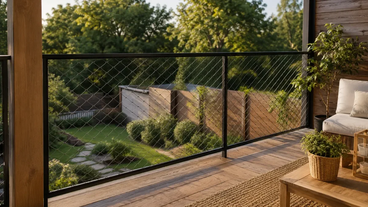 Choisir et poser un filet de garde-corps pour sa maison