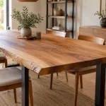 Choisir et protéger sa table en bois brut avec succès