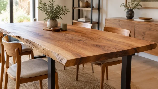 Choisir et protéger sa table en bois brut avec succès